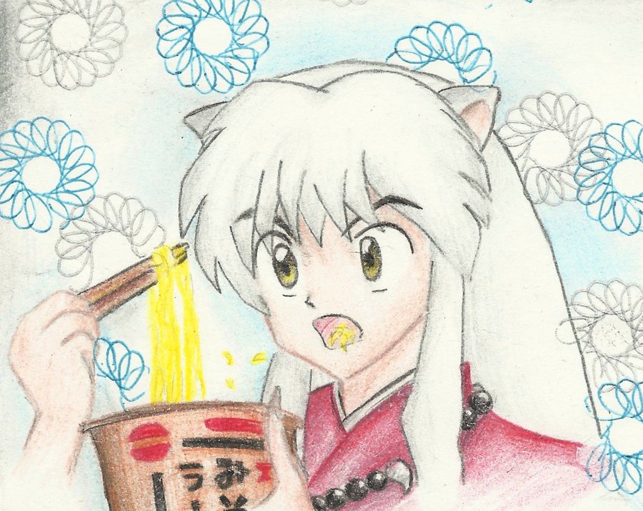 Inuyasha y el ramen!! por Alal-Ag | Dibujando
