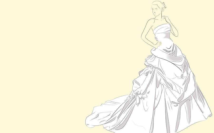 vestido de novia por mefistofeles | dibujando