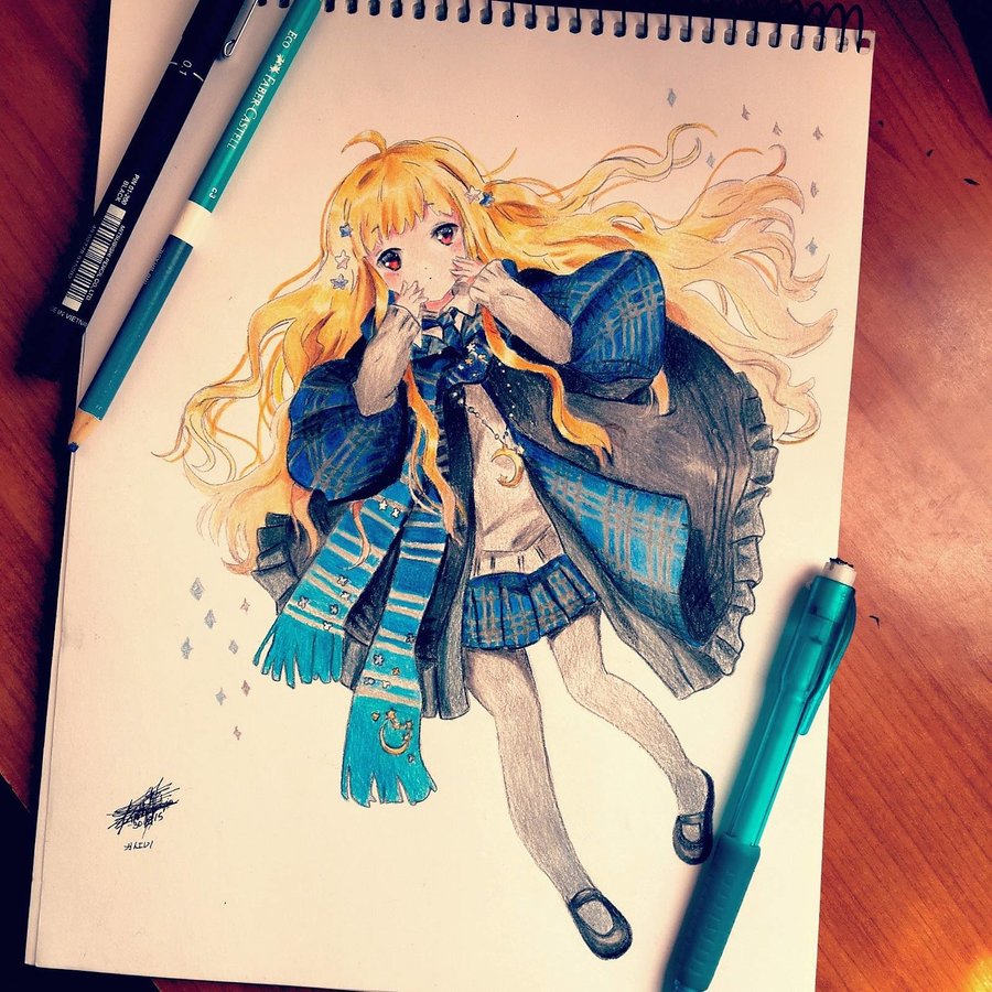 luna lovegood por Arpegius1997 | Dibujando