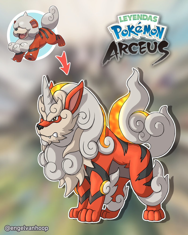 Arcanine De Hisui Pokémon Por Engelvanhoop Dibujando