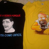 Camisetas con personajes simpáticos pintados a mano