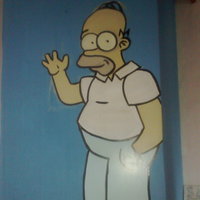 homero en la pared 