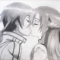 Asuna x kirito Beso