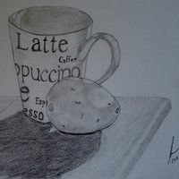 Taza para café y fruta