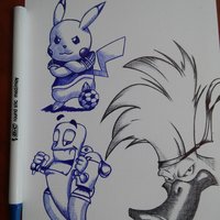 PIKACHU, WORM Y ULTRA DUCK (Boligrafo)