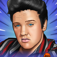 Retrato Elvis Presley