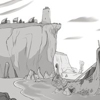 Boceto drakkar naufragio