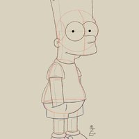 Bart Simpson Drawing Sketch Study by Oz Galeano