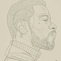 Side Face Model Drawing Sketch Study by Oz Galeano