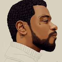 Side Face Model Color Sketch by Oz Galeano