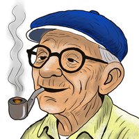 Abuelo fumando