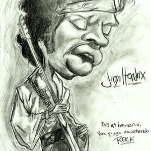 Jimi hendrix cartoon style
