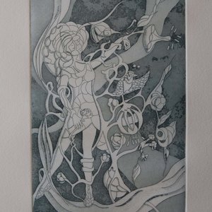 La creación grabado aguafuerte