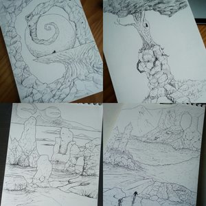 Dibujos a papel y tinta