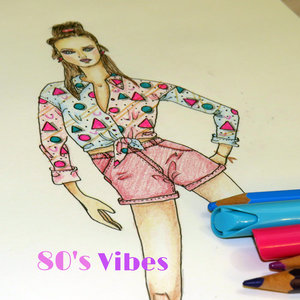 Figurín de moda, años 80