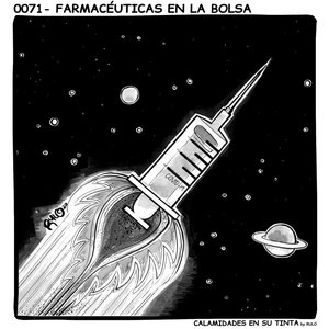 Viñeta 0071- Farmacéuticas en La Bolsa