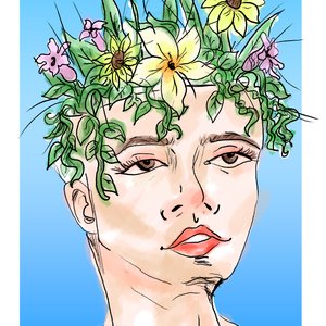 Mujer florero