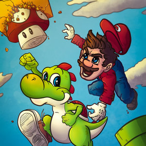 Yoshi and Mario