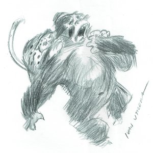 gorila a carboncillo