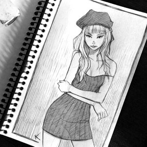 Chica con gorro (enfadada por el sketch)