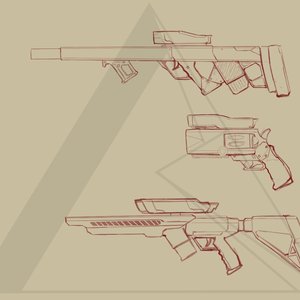 Velkstryx’s Weapons Sketch ~ Process