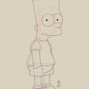 Bart Simpson Drawing Sketch Study by Oz Galeano