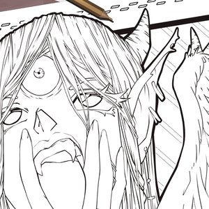 Diseño de página para Colorear  –  Ángel y Súcubo (#3 - Lujuria)