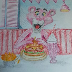 Hamburguesa en Rosa