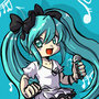 Miku Hatsune saltando