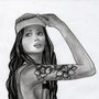 chica con tatu
