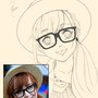 retrato estilo anime 
