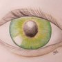 ojos verde azules.