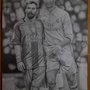 Retrato de Messi y cristiano Ronaldo 