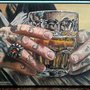 Pintura óleo Whisky y tattoo 