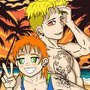 Ilustración anime vacaciones de verano 