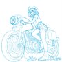 chica moto
