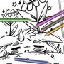 Diseño de página para Colorear A4 descargable #2 Ángel y Súcubo ( Duende happy face)