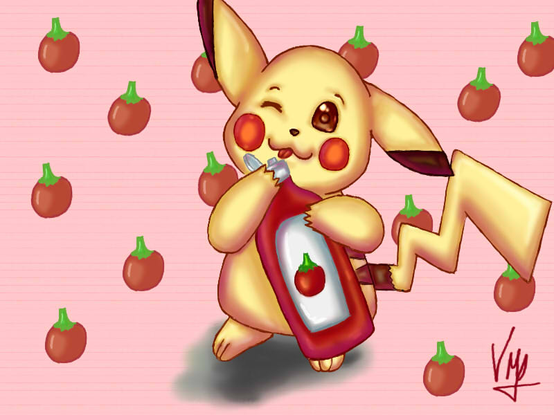 Pikachu ama el ketchup por valececilia22 Dibujando
