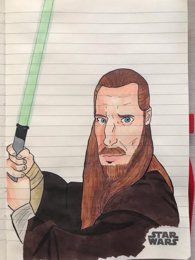 Qui Gon Jinn por hormaza Dibujando